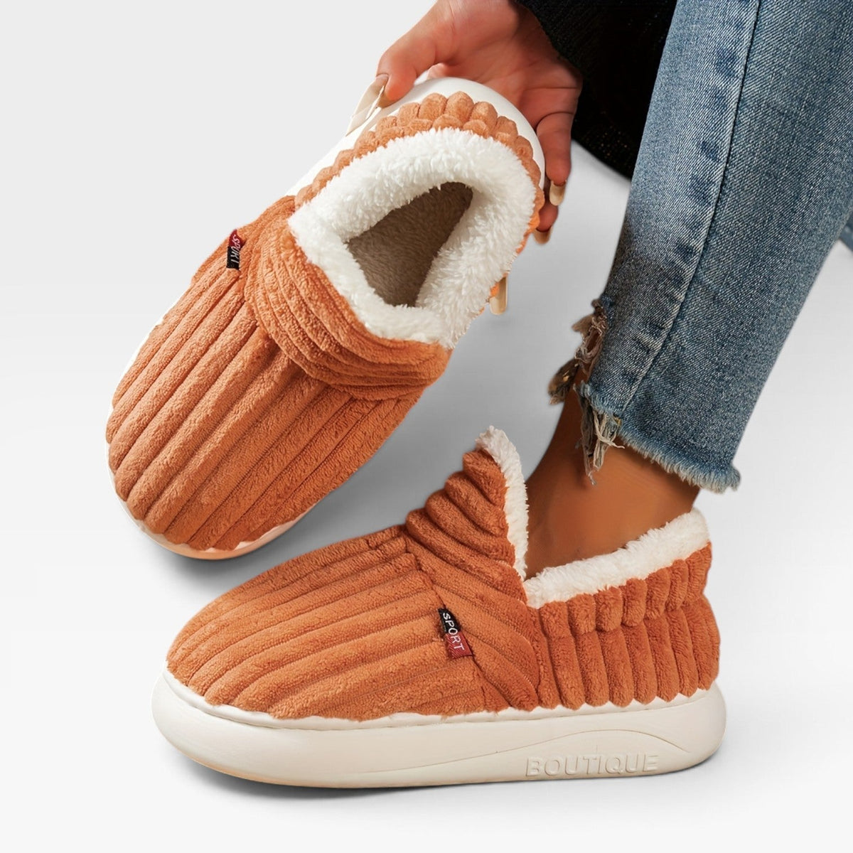 Kvinders Lækre Corduroy Slippers