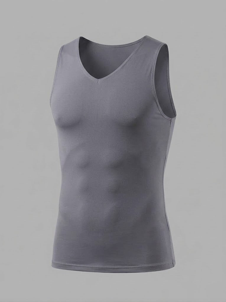 Herre Fleece-Foret Termisk Tanktop – Sømløs Slim-Fit Basislag til Koldt Vejr