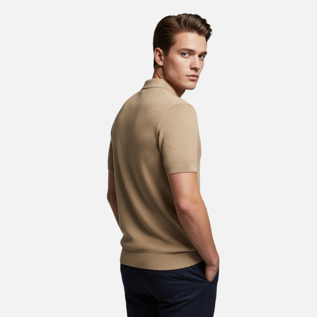 Valmonti | Herres Pineapple Uld Polo Shirt