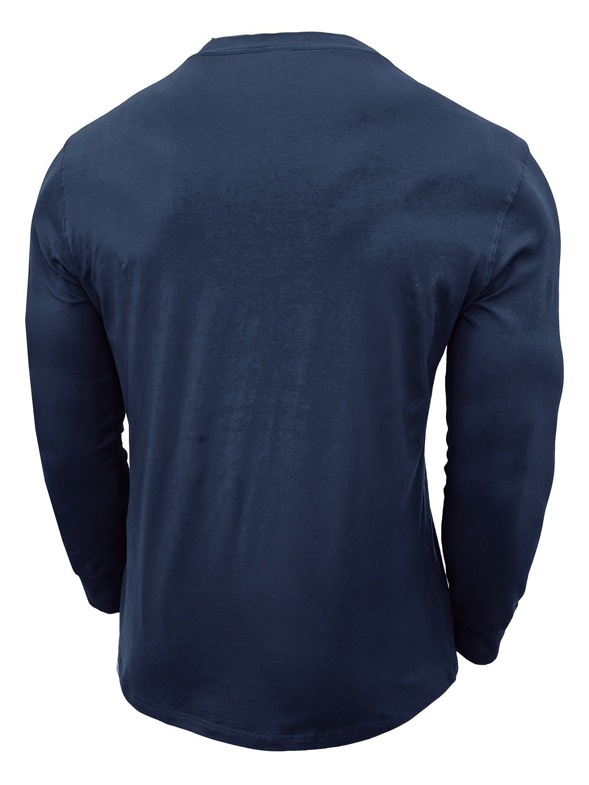 Herres Langærmet Henley T-Shirt – Stretch Casual Lag til Hverdagsbrug