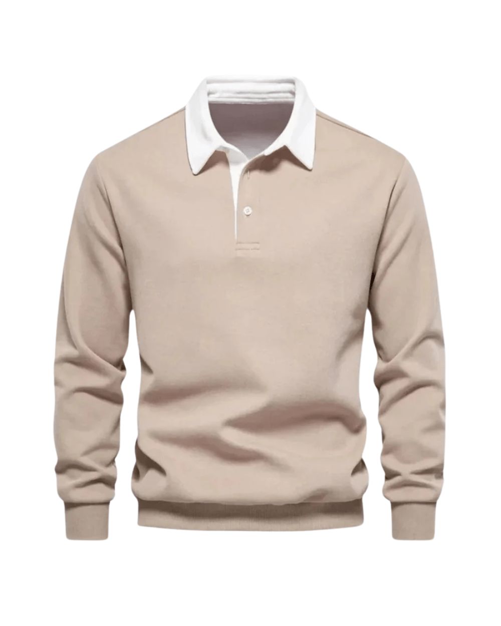 Herre Langærmet Polo T-Shirt – Blød Casual Top til Weekendbrug
