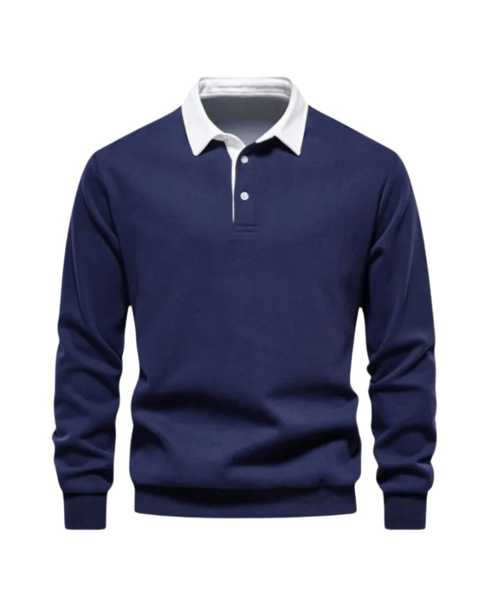 Herre Langærmet Polo T-Shirt – Blød Casual Top til Weekendbrug
