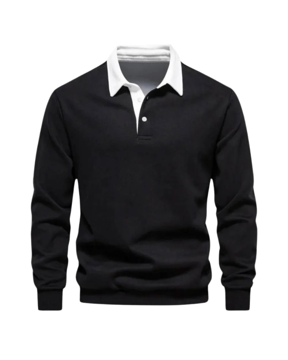 Herre Langærmet Polo T-Shirt – Blød Casual Top til Weekendbrug