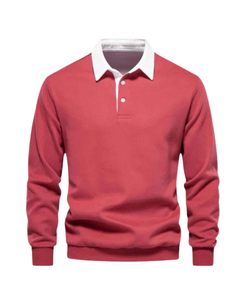 Herre Langærmet Polo T-Shirt – Blød Casual Top til Weekendbrug