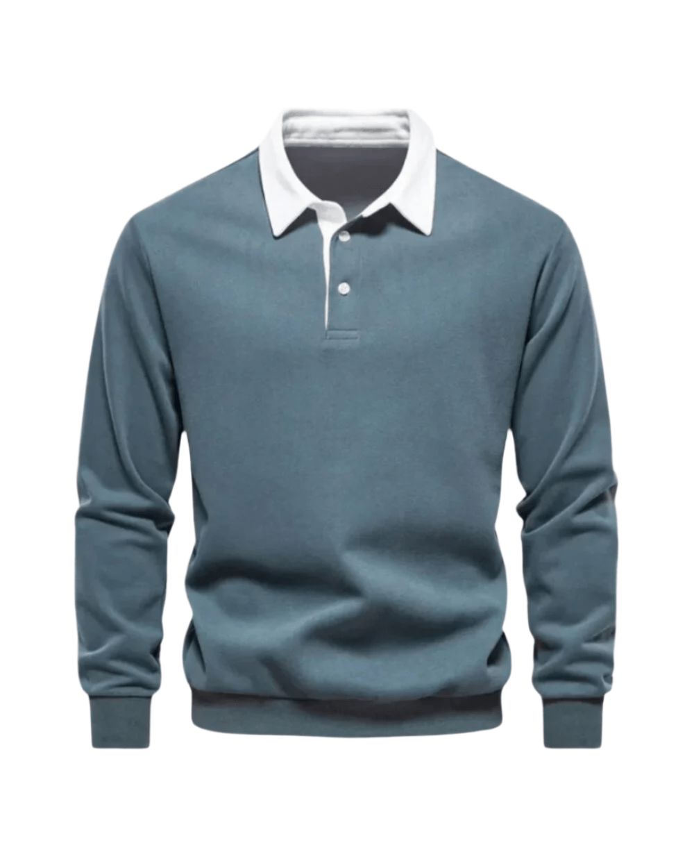 Herre Langærmet Polo T-Shirt – Blød Casual Top til Weekendbrug