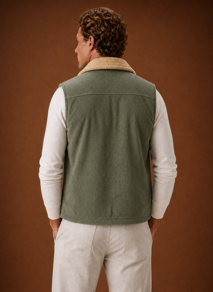 Herre Sherpa-forret Vest - Varm Vinter Gilet | Areleon