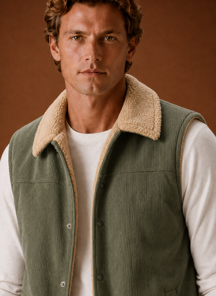 Herre Sherpa-forret Vest - Varm Vinter Gilet | Areleon