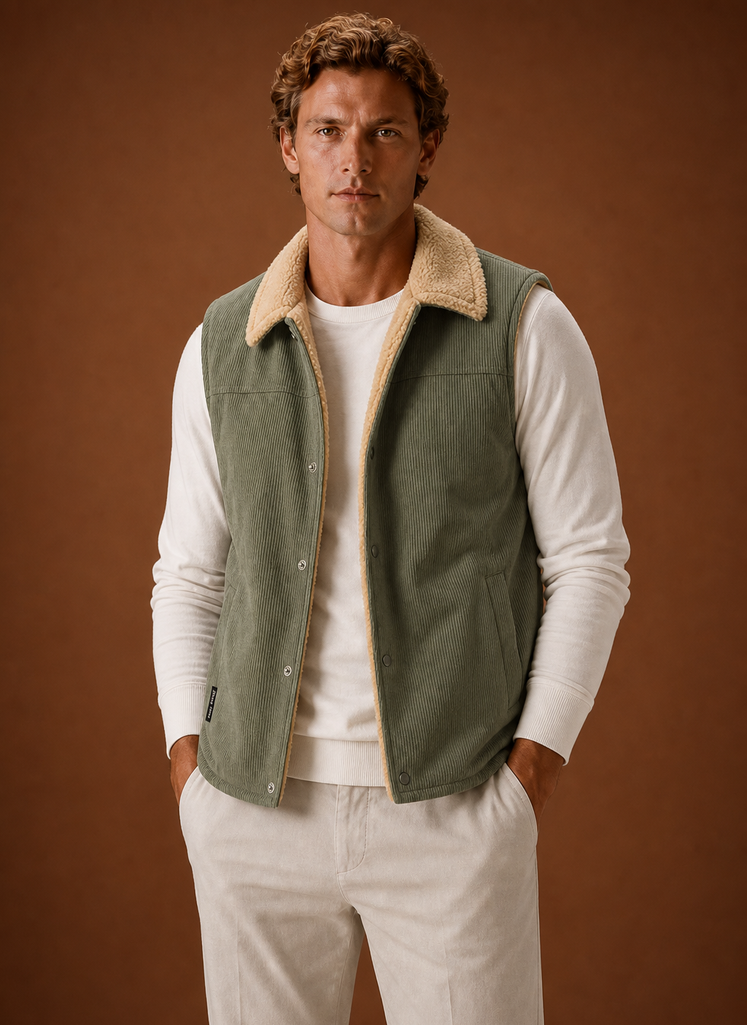 Herre Sherpa-forret Vest - Varm Vinter Gilet | Areleon
