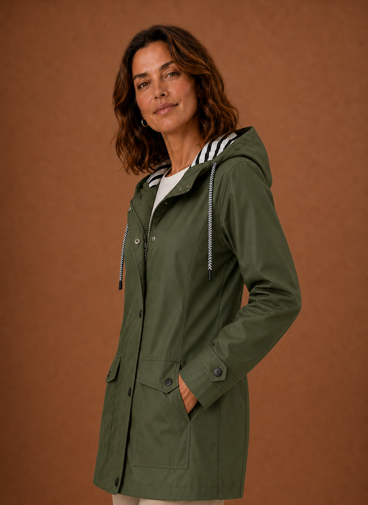 Dame Trench Coat - Hættetrøje Efterår/Vinter Frakke | Areleon