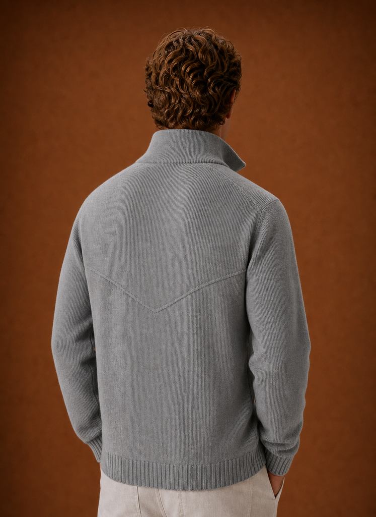 Herre Strikket Cardigan - Full-Zip Sweater Jakke | Areleon