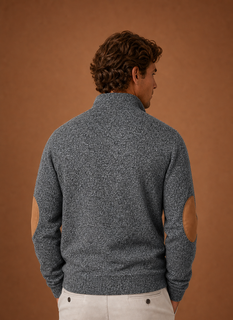 Herre Mock Neck Pullover Lag Sweater | Areleon
