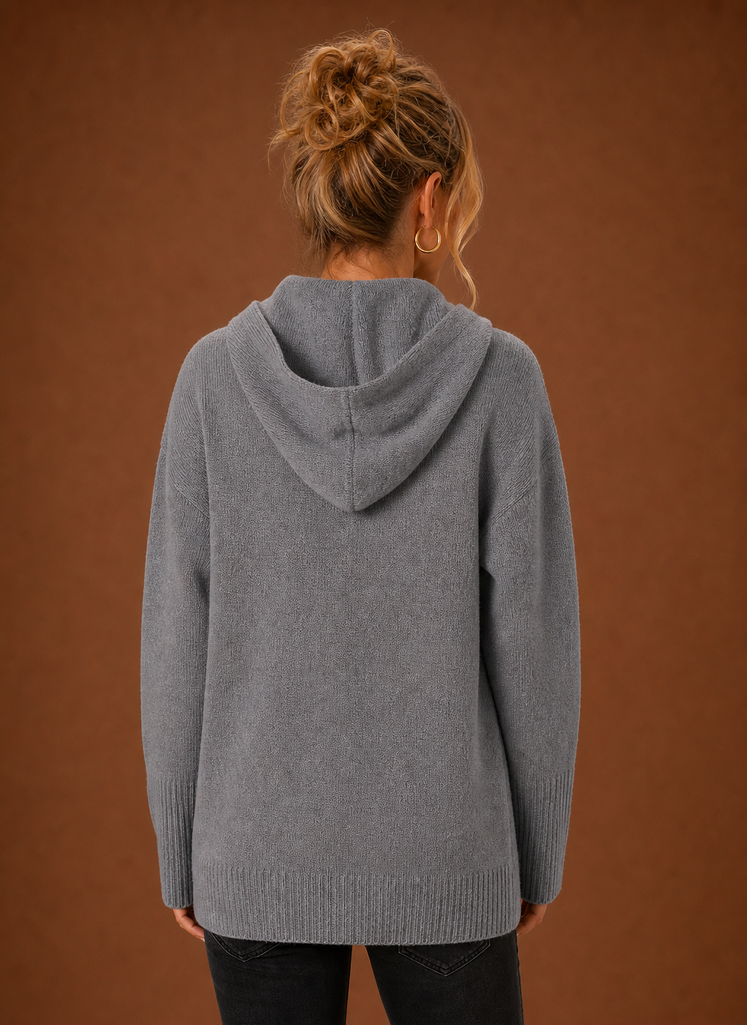 Kvinders Strikket Cardigan - Oversized Knappet Sweater | Areleon
