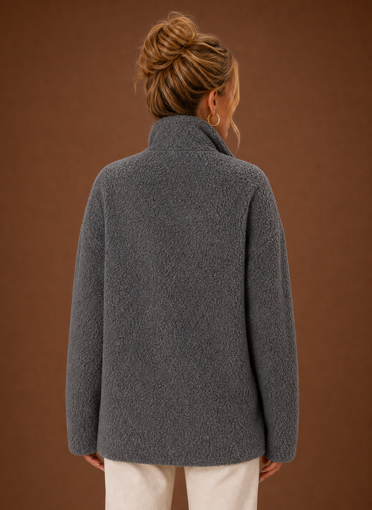 Dame Sherpa Zip-Up Jakke | Areleon