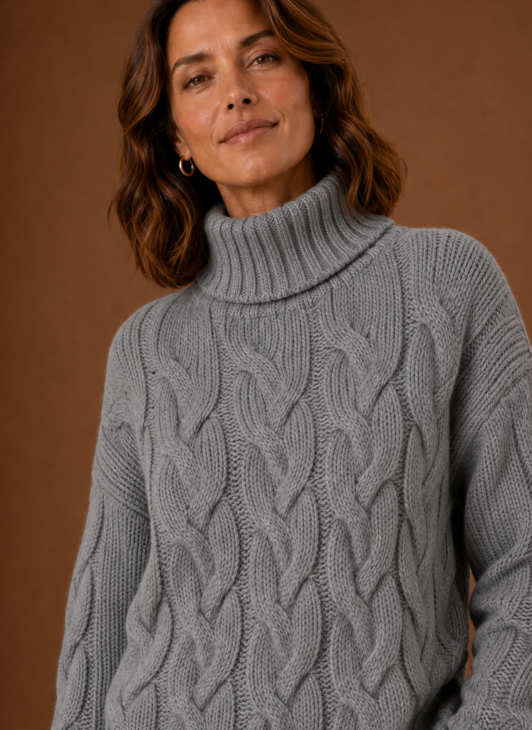 Kvinders Kabelstrik Sweater - Pullover Strikvarer | Areleon