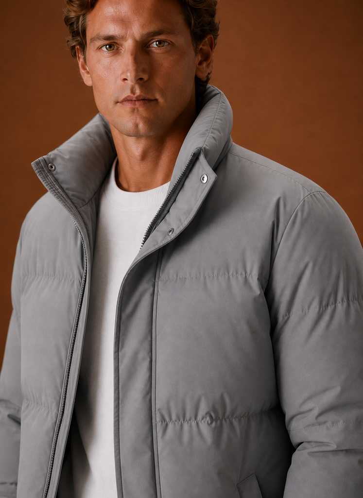 Herre Puffer Jakke - Oversized Pasform Vinterjakke | Areleon