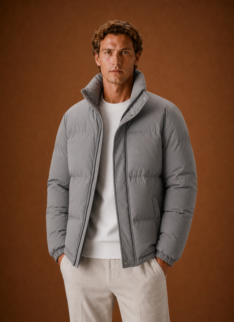 Herre Puffer Jakke - Oversized Pasform Vinterjakke | Areleon