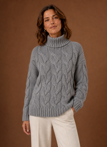 Kvinders Kabelstrik Sweater - Pullover Strikvarer | Areleon