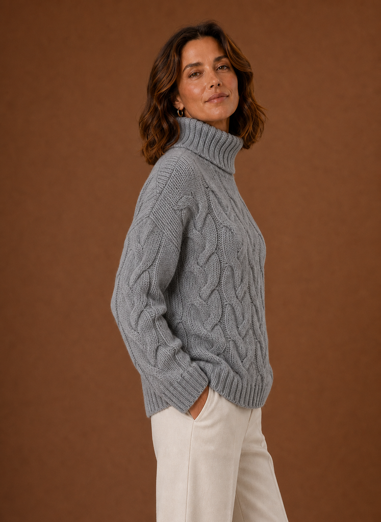 Kvinders Kabelstrik Sweater - Pullover Strikvarer | Areleon