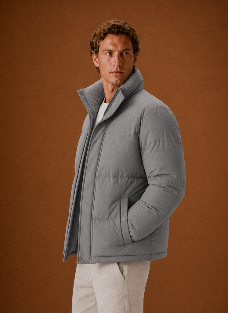 Herre Puffer Jakke - Oversized Pasform Vinterjakke | Areleon