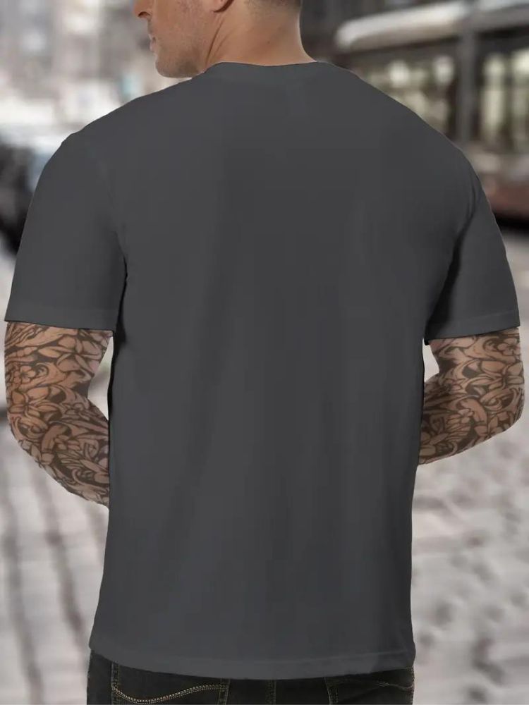 Herre Højhalset T-Shirt Blød Behagelig Langærmet Minimalistisk Casual Hverdags Lag-på-Lag Top