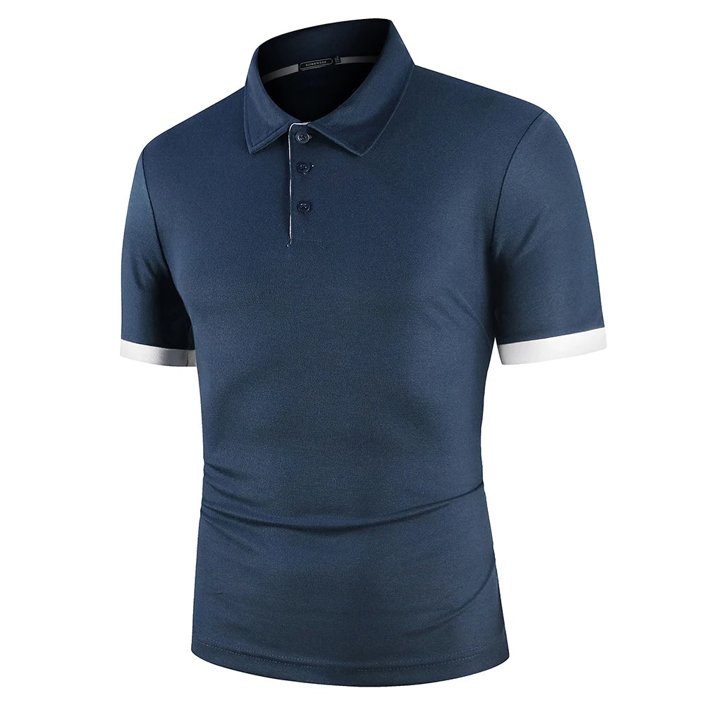 Herre Klassisk Sommer Polo Shirt Letvægts Åndbar Komfortabel Smart Casual Top