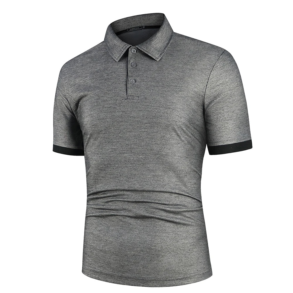 Herre Klassisk Sommer Polo Shirt Letvægts Åndbar Behagelig Smart Casual Top