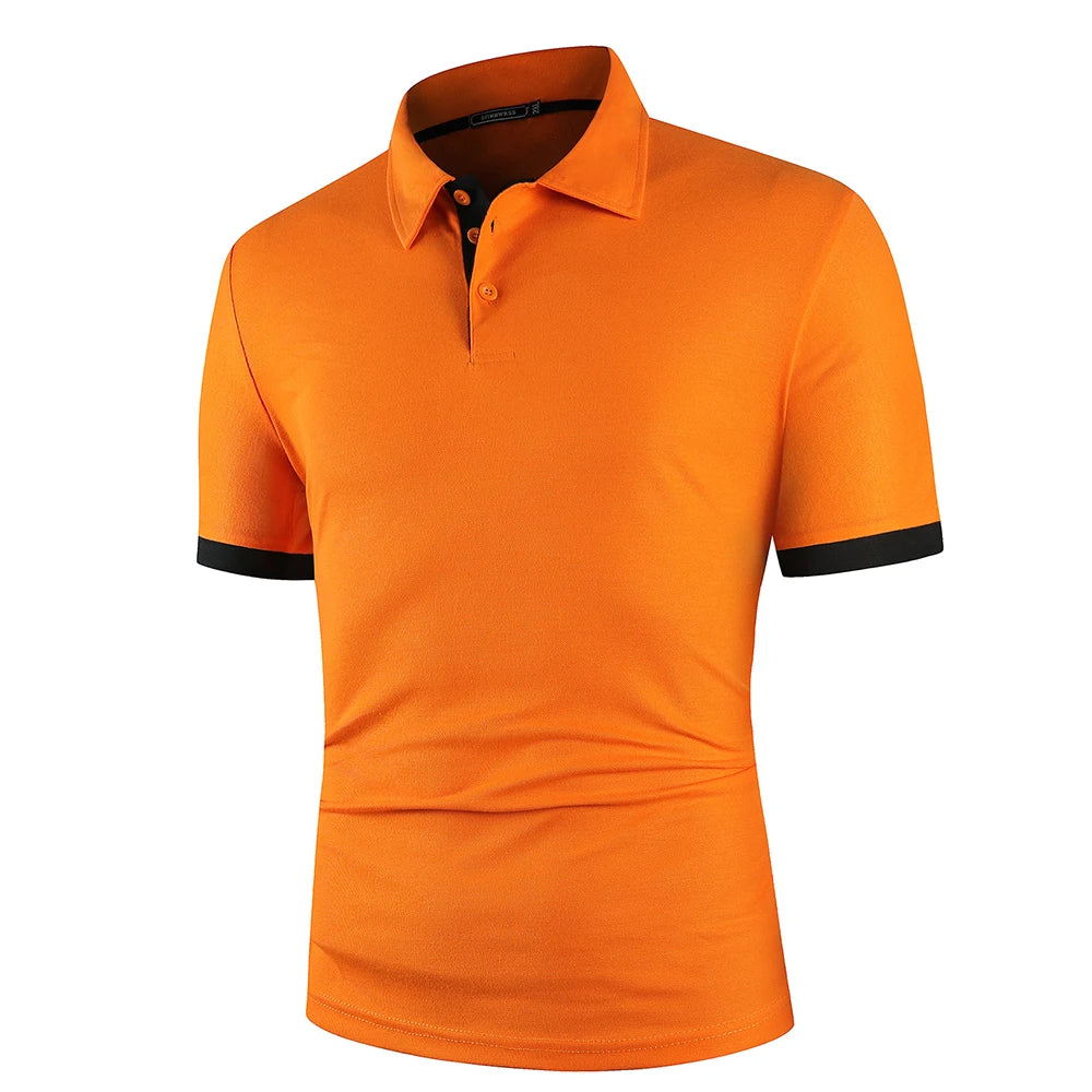 Herre Klassisk Sommer Polo Shirt Letvægts Åndbar Komfortabel Smart Casual Top