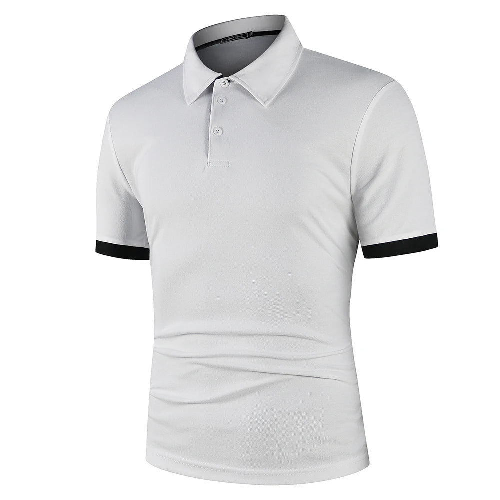 Herre Klassisk Sommer Polo Shirt Letvægts Åndbar Behagelig Smart Casual Top