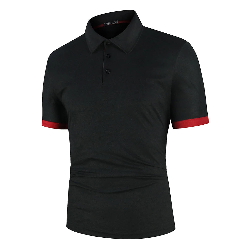 Herre Klassisk Sommer Polo Shirt Letvægts Åndbar Komfortabel Smart Casual Top
