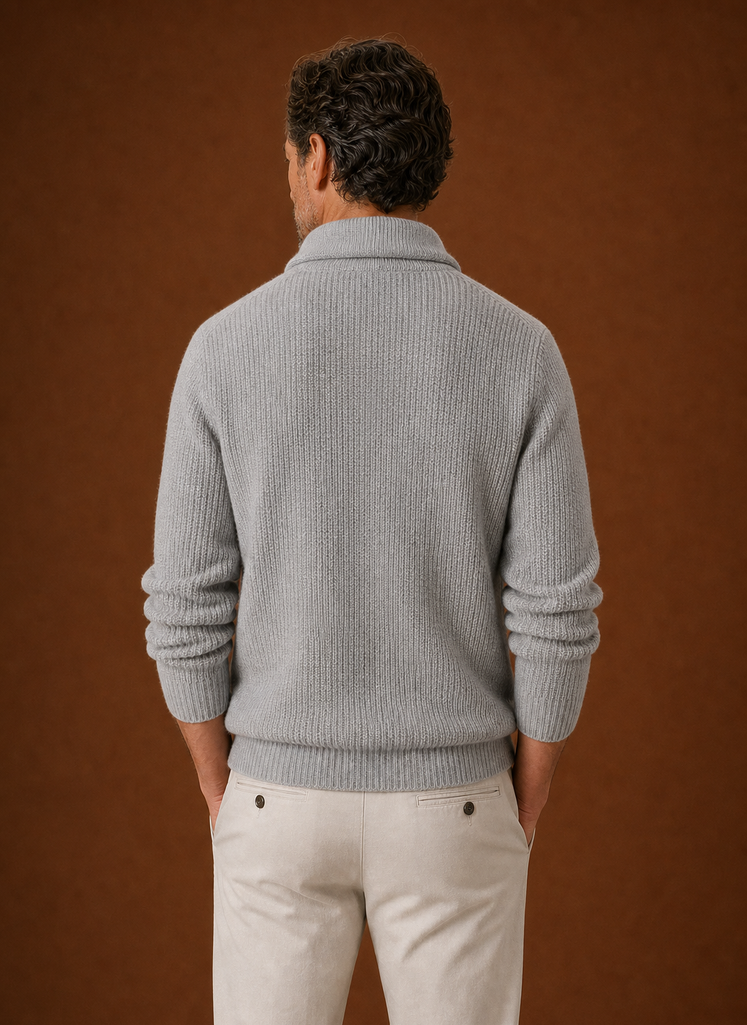 Herre Skulderkrave Cardigan - Strikket Cardigan | Areleon