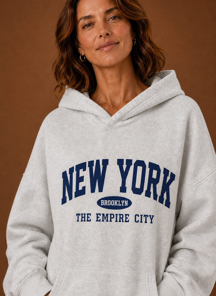Kvinders Pullover Hoodie - Oversized Grafisk Sweater | Areleon
