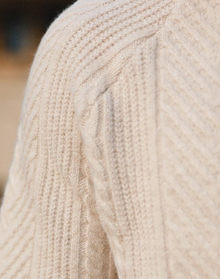 Herre Strikket Sweater Med Krave – Varm Behagelig Stilfuld Tekstureret Smart Casual Hverdag Fit