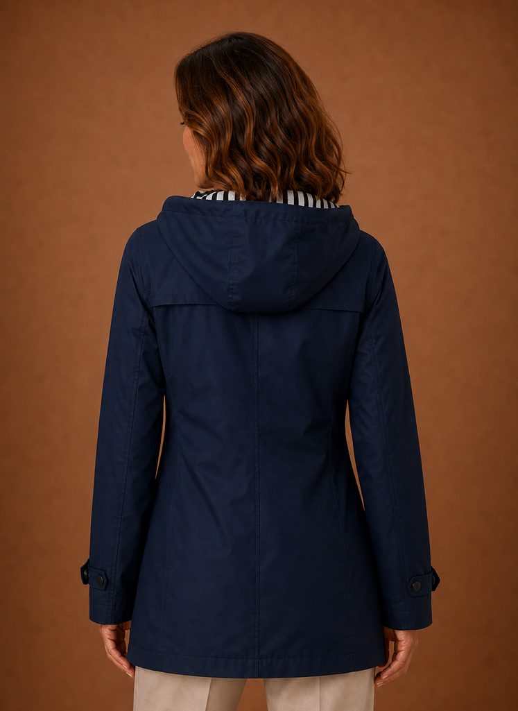 Dame Trench Coat - Hættetrøje Efterår/Vinter Frakke | Areleon