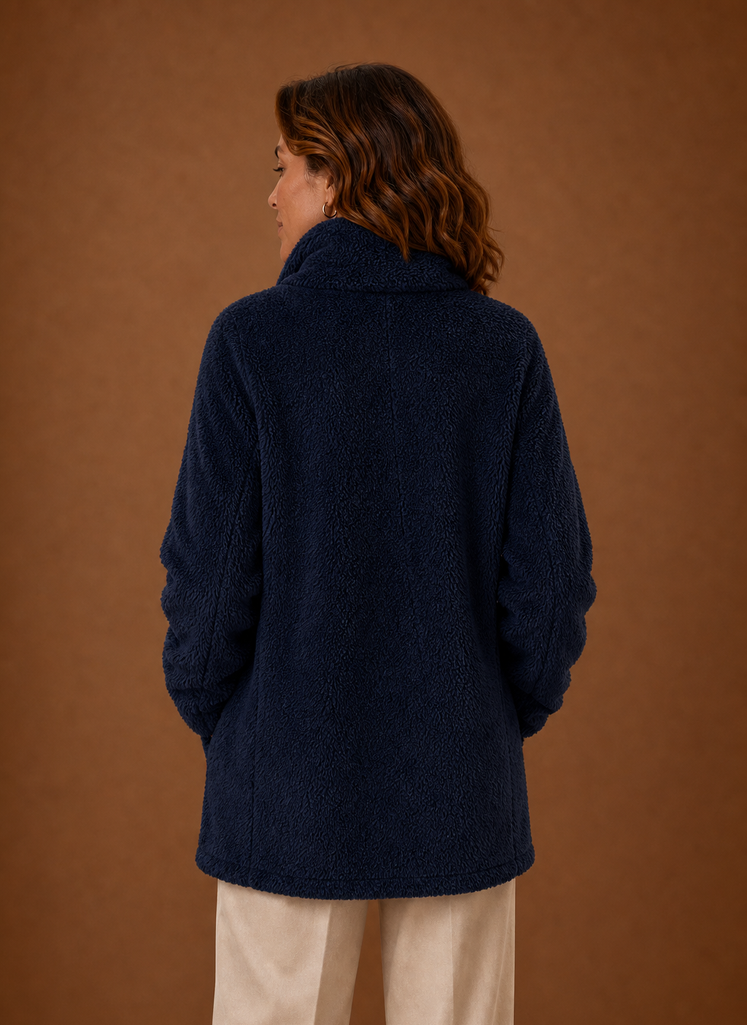 Dame Fleece Sherpa Zip Up Vinterjakke | Areleon