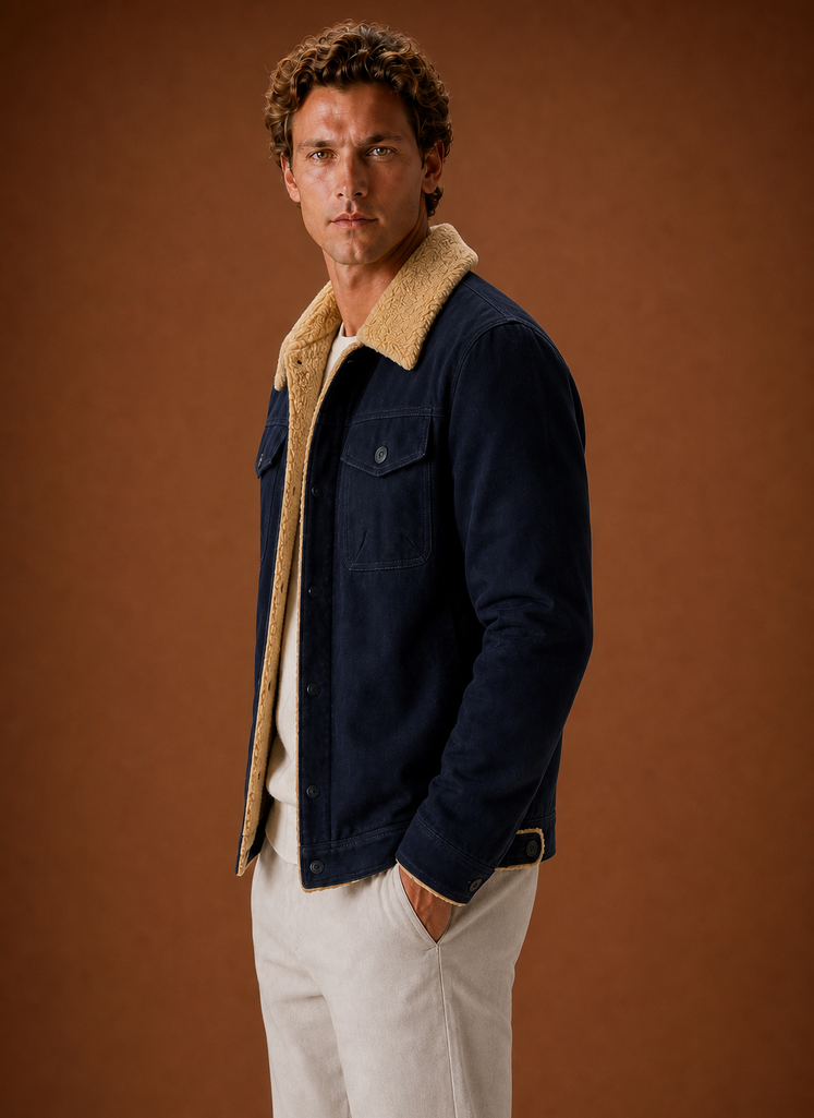 Herre Sherpa Jakke - Fleece Krave Fôret Casual Jakke | Areleon