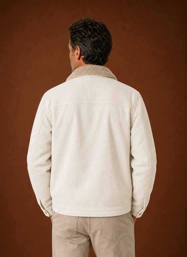 Mænds Corduroy Sherpa Forårsjakke | Areleon