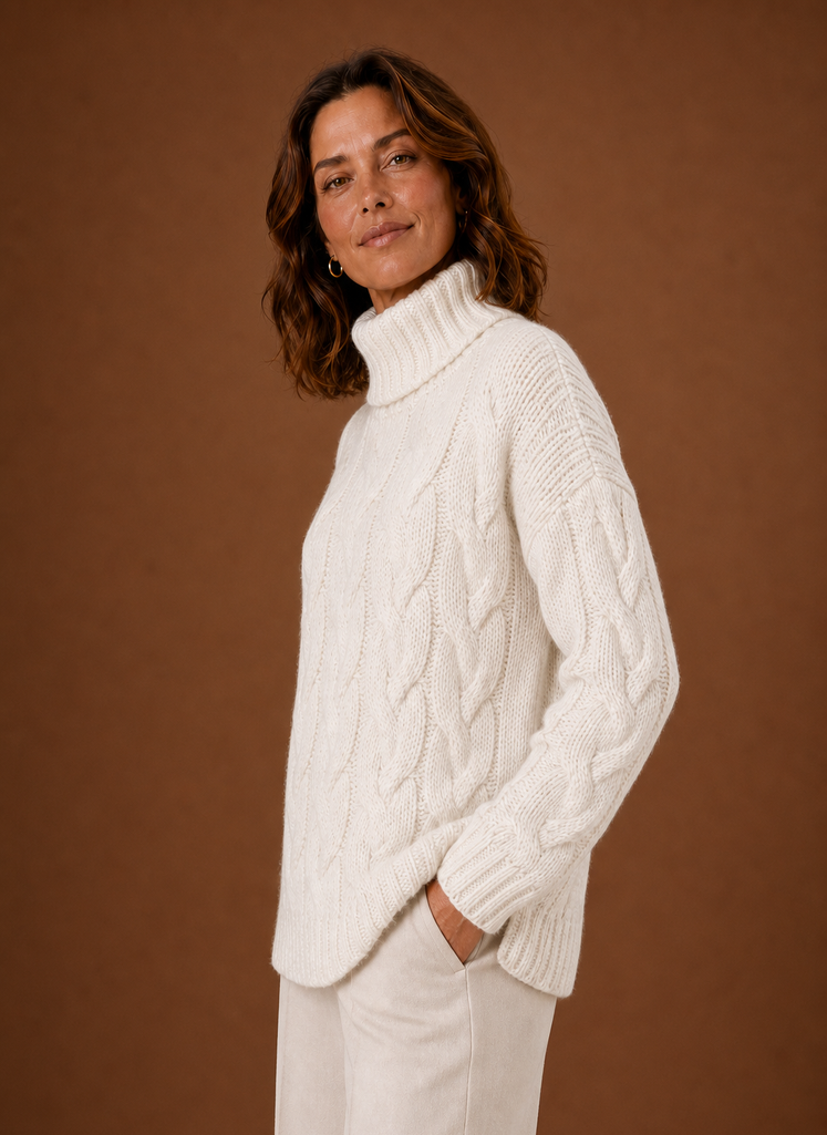 Kvinders Kabelstrik Sweater - Pullover Strikvarer | Areleon