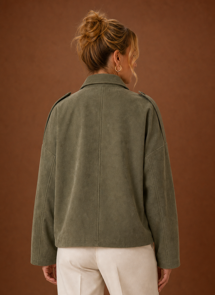 Kvinders Suede Oversized Jakke | Areleon