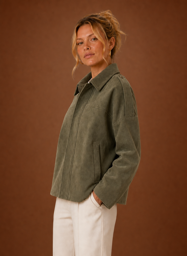 Kvinders Suede Oversized Jakke | Areleon