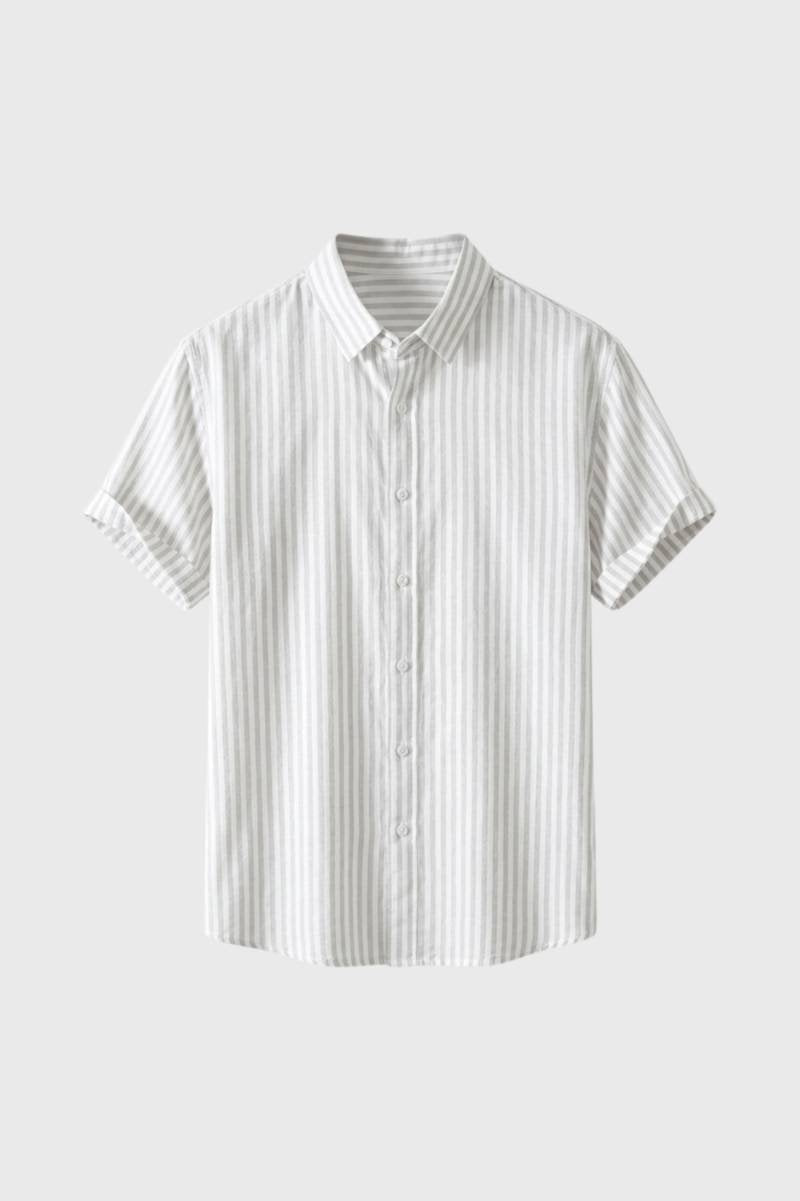 Herre T-shirt med Tryk og Knappelukning samt Pæn Krave