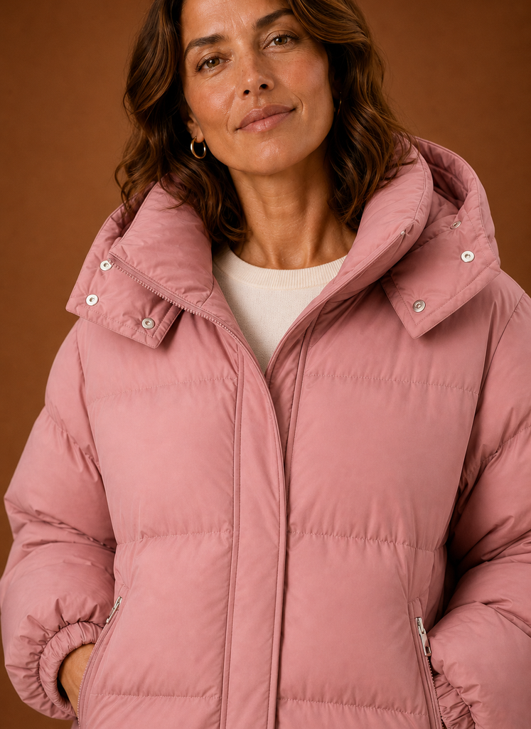 Kvinders varme pufferjakke - Oversized vinterfrakke | Areleon