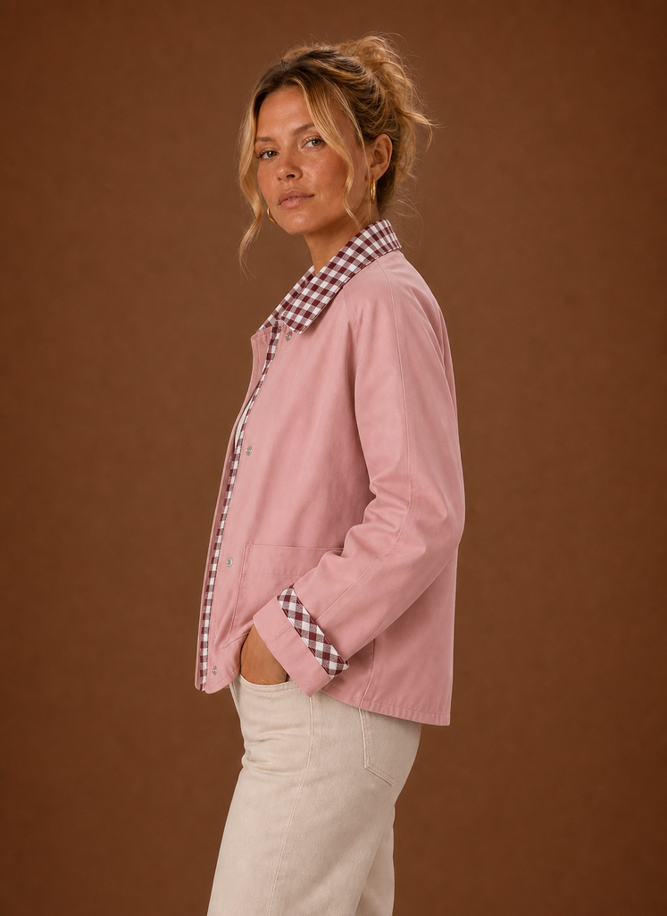 Kvinders Ladejakke - Tjekkrave Casual Frakke | Areleon