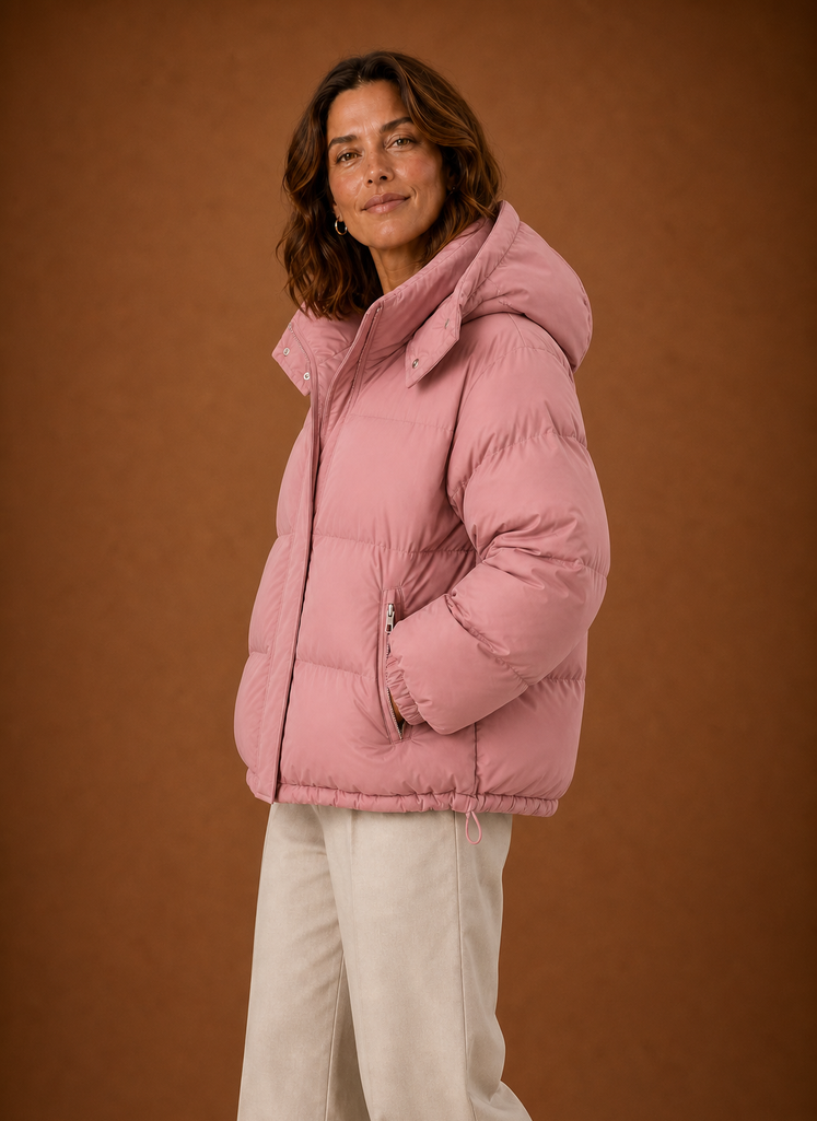 Kvinders varme pufferjakke - Oversized vinterfrakke | Areleon