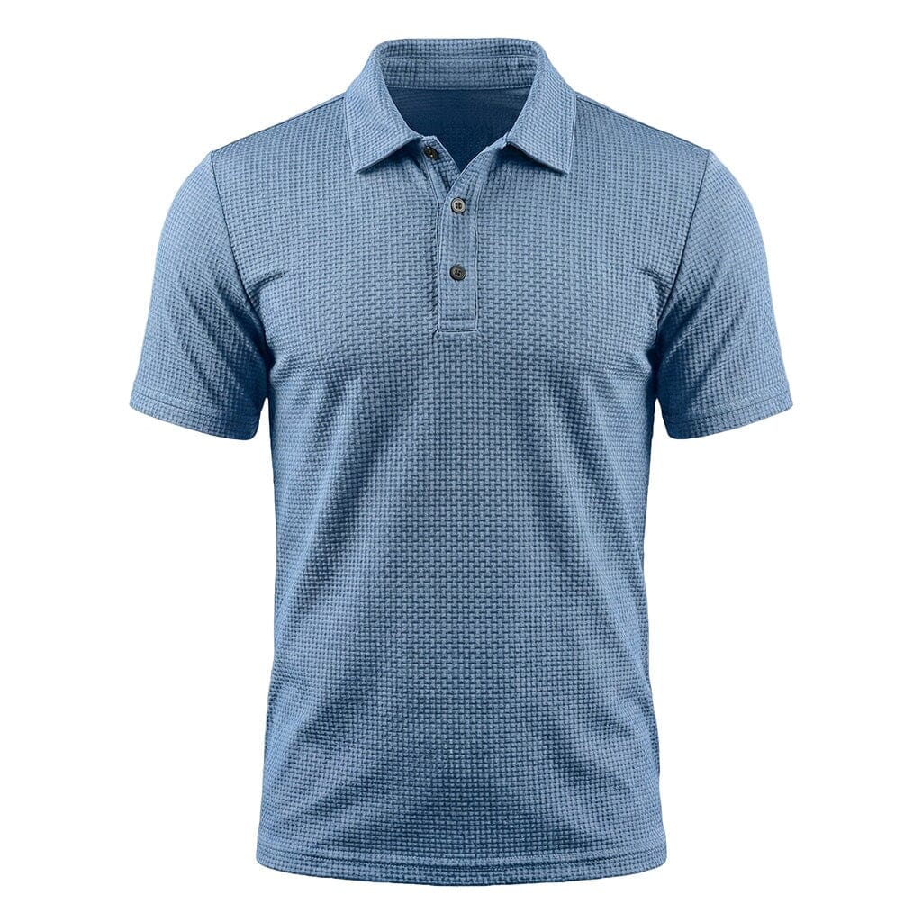 Herre Textured Stretch Polo Shirt – Åndbar Smart Casual Top til Dagligt Brug