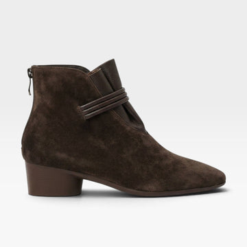 Kvindernes Elegante Ægte Suede Ankelstøvler