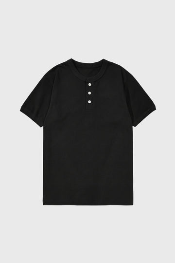 Herre Henley T-Shirt med Knapstolpe Hverdags Top