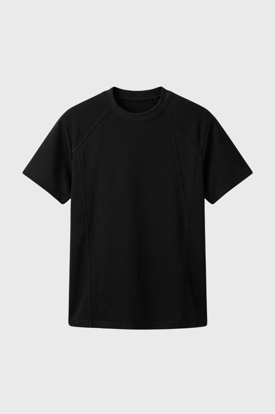 Herre Raglan T-Shirt Crew Neck Panellet Casual Top