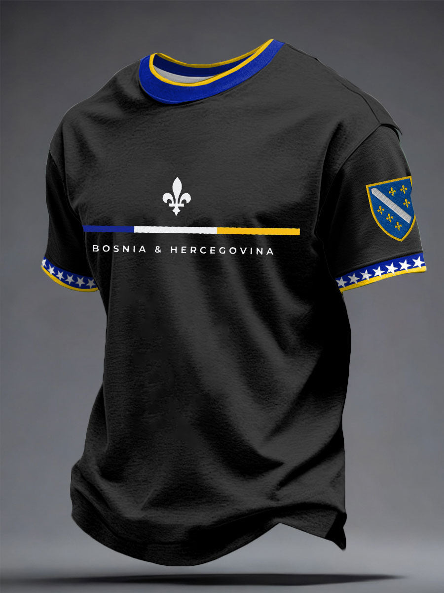 Herre Graphic Fan T-Shirt med korte ærmer og rund hals