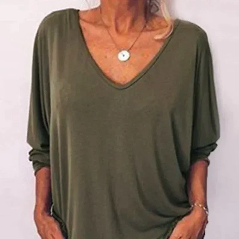 Draperet V-hals Top