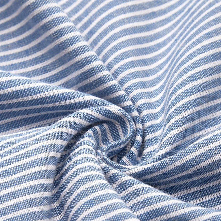Stribet Midi Kjole